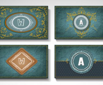 Vintage Styles Cards Ornate Vector