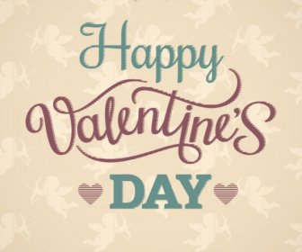Tarjeta De Felicitación Día De San Valentín Vintage