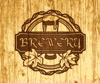 Vintage Wooden Beer Labels Vector