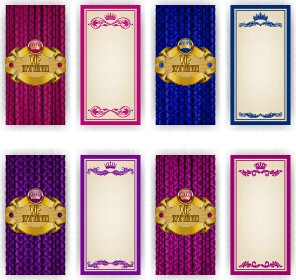 Vip Invitation Cards Template With Frame Vector