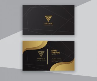 Visiting Card Business Cards  Templates Luxury Dynamic Geometric Curves Decor