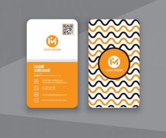 визитные карточки визитки шаблоны повторяющиеся развевающиеся кривые декора