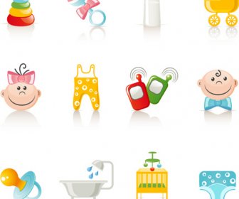 Lebendiges Baby Icon Design Vektor