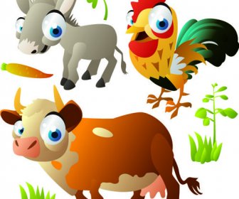 вектор яркими мультфильм животных