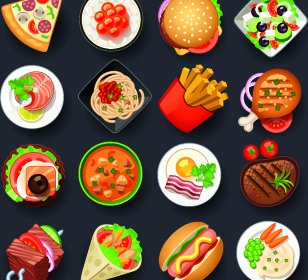 Lebendige Nahrung Icon Design Vektor