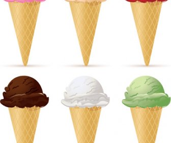 яркие элементы дизайна мороженого вектор 2