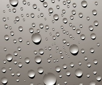 Vivid Water Drops Design Vector
