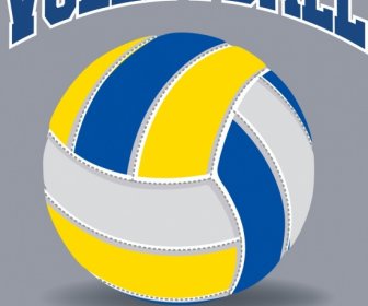 Volleyball Background Ball Icon Closeup Design Text Decor