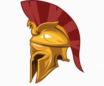 Warrior Armor Icon Helmet Sketch Classic 3d