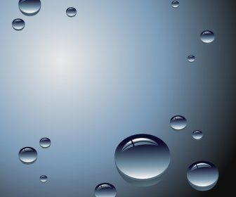 خلفية قطرات الرطب تصميم الديكور 3d الحديثة الماء