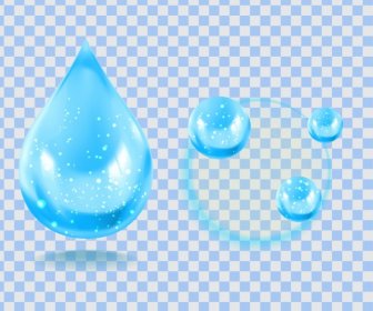 Water Drops Background Checkered Backdrop Shiny Rounded Icons