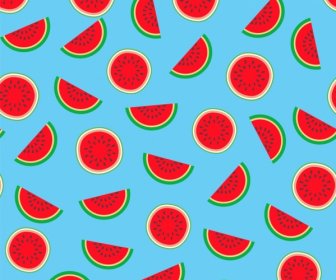 Air Melon Latar Belakang Terang Berwarna Berulang Desain