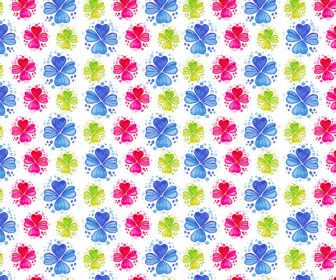 Watercolor Fashion Flower Pattern