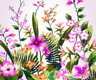Watercolor Flowers Vector