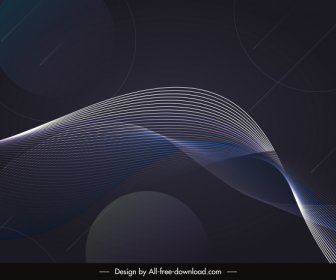 Waving Background Dark Dynamic 3d Design