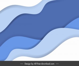 Waving Background Template Bright Colorful Dynamic Curves Sketch