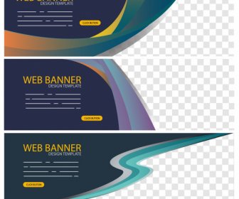 Web Banner Templates Modern Abstract Elegant Decor