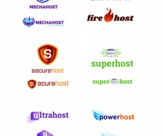 ウェブホスティング Vect Psd のロゴのテンプレート