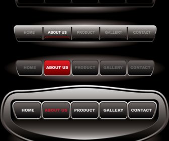 Web Sites Design Template And Button Vector Graphic