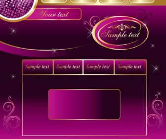 Web Sites Design Template And Button Vector Graphic
