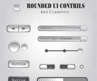 Elementos De Controles De Interface Do Usuário De Web Design