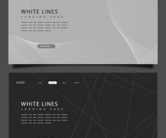 Webseite Hintergrundvorlagen Dunkle Moderne Monochrome Linien Dekor