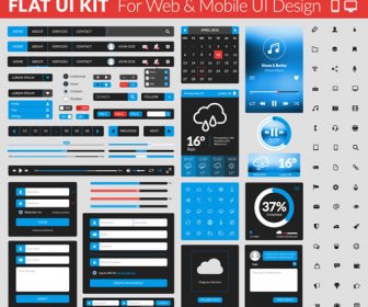 モバイル フラット Ui デザイン ベクトルのウェブサイト