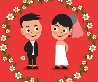 Laki-laki Latar Belakang Pernikahan Karangan Bunga Bunga Pengantin Ikon