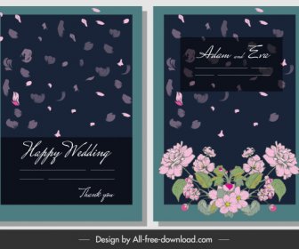 Pernikahan Banner Template Bunga Mengambang Kelopak Dekorasi
