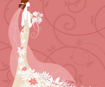 Wedding Card Background Vector