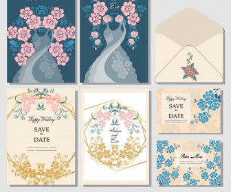 Wedding Card Envelope Templates Elegant Classic Flowers Decor