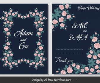 Wedding Card Template Elegant Classical Floral Frame Decor