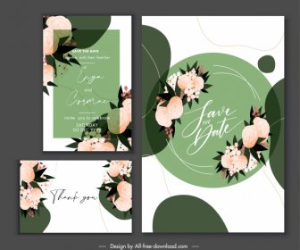 Hochzeitskarte Vorlage Elegante Floral Handgezeichnete Dekor
