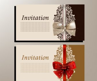 Wedding Card Template Knot Icon Shiny Classical Design
