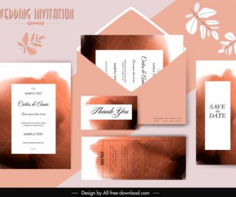 Wedding Card Template Stain Color Decor