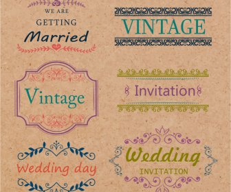 Desain Template Kartu Pernikahan Dengan Gaya Vintage