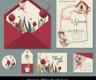 Wedding Card Templates Elegant Floral Gifts Sketch