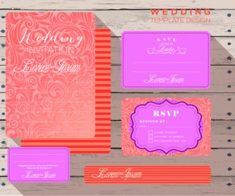 結婚式デザインの招待状カード テンプレート