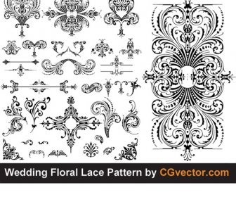 웨딩 꽃 레이스 패턴