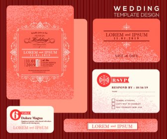 Wedding Invitation Card Design With Orange Bokeh Background