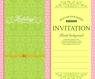 結婚式招待状カードのテンプレート