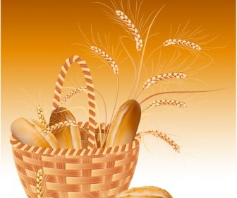 Wheat With Bread Vector 5