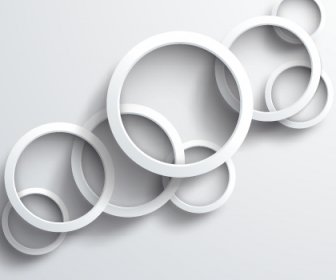 White Circle Background Design Vector