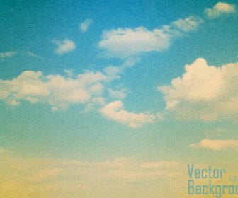 awan putih dengan langit biru vector latar belakang