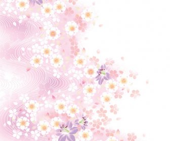 White Flower And Pink Background
