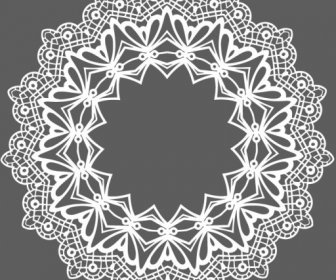 White Lace Frames Vector