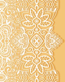 White Lace With Colored Background Vector Set