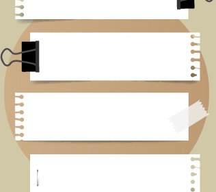 White-Paper Banner Vektoren Set