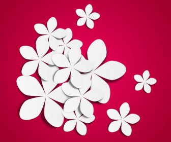 White Paper Flower Vector