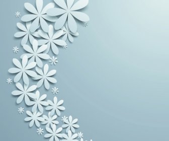 ホワイト ペーパーの花のベクトル